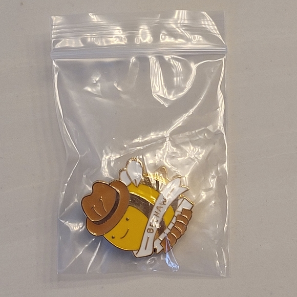BEEHAW Cowboy Bee Enamel Pin 🤠 🐝 - Picture 6 of 8